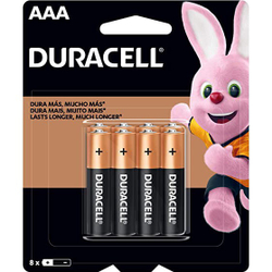 Kit 8 Unidades De Pilha Alcalina aaa Palito - Duracell Menor preço em Kit 8 Unidades De Pilha Alcalina aaa Palito - Duracell