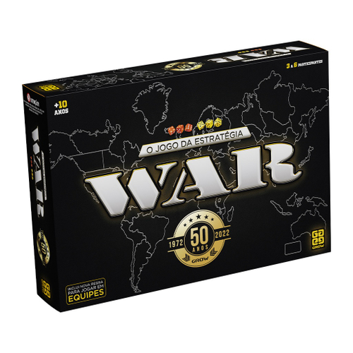 Jogo de tabuleiro infantil war ii com cartas E dados grow no Shoptime