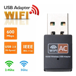 Adaptador de Rede Wifi Dual Band 802.11ac 600mbps 2.4 / 5ghz Wireless Lan Pc Usb Menor preço em Adaptador de Rede Wifi Dual Band 802.11ac 600mbps 2.4 / 5ghz Wireless Lan Pc Usb