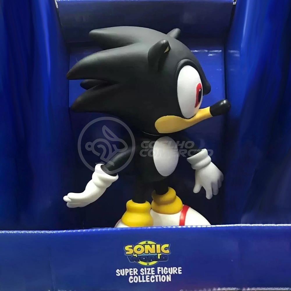 Boneco Sonic Preto Grande Collection Shadow - Super Size Figure