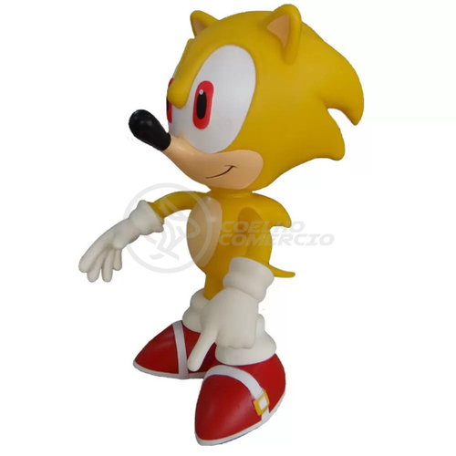 Boneco Sonic Amarelo Action Figure Personagem Articulado - R$ 79,9