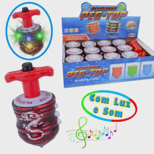 Brinquedo Infantil Pião Top Com Luz e Lançador Art Brink em Promoção na  Americanas