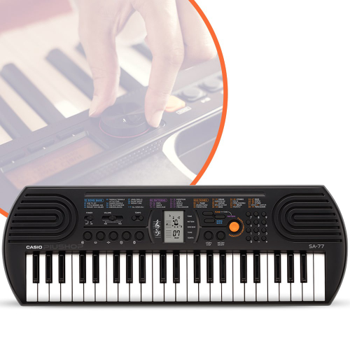 Teclado Musical Infantil Mini 44 Teclas Casio Cinza SA-77 : :  Instrumentos Musicais