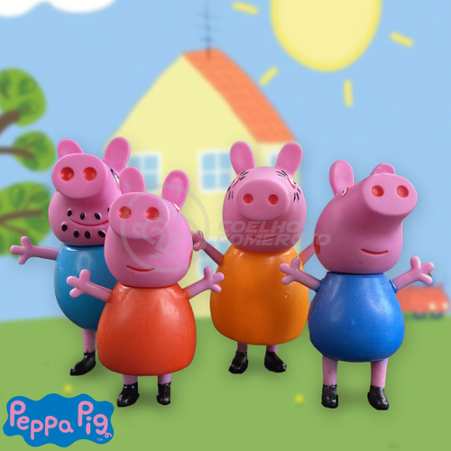 Kit Brinquedos infantil 4 Bonecos Familia Peppa Pig, George Pig, Papai Pig,  Mamãe Pig em Promoção na Americanas