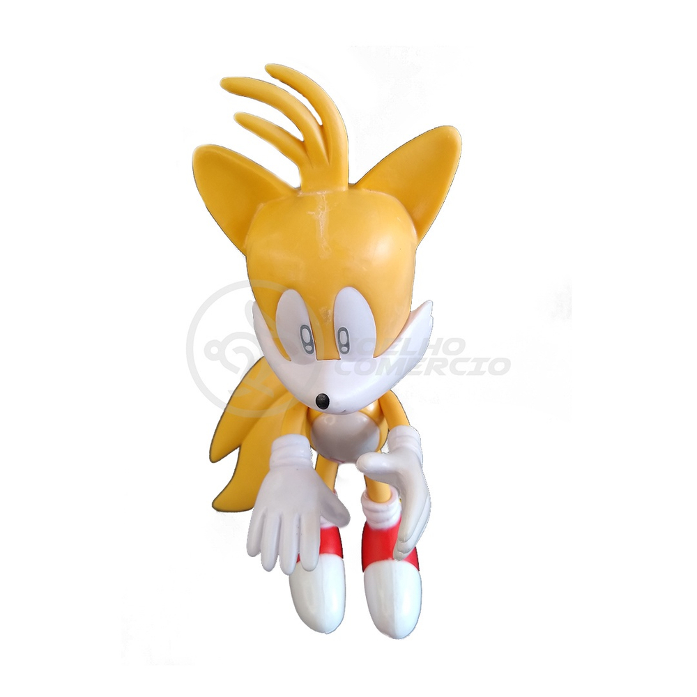 Coleção Boneco Action Figure Super Sonic Amarelo The Hedgehog 16cm