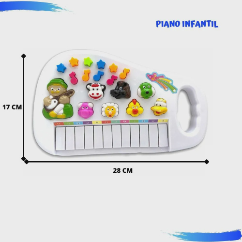 Teclado Piano Infantil Som Animais Da Fazenda Brinquedo em Promoção na  Americanas