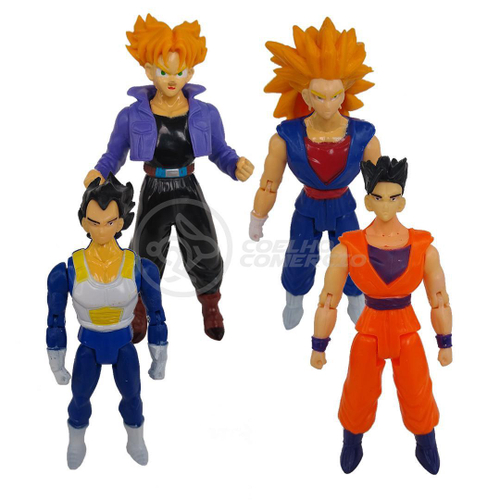 Kit Bonecos Dragon Ball Z Goku /vegita /gohan 14 Cm Articulados