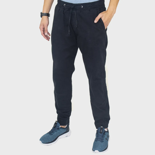 Calça fashion sarja jogger masculina preta