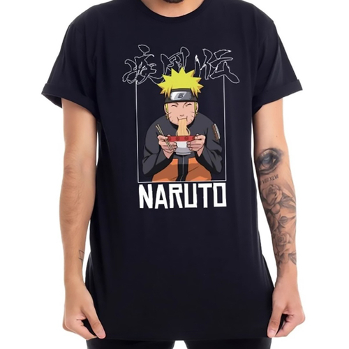 Camiseta Naruto Uzumaki Lamen Piticas Anime Desenho Hokage no Shoptime