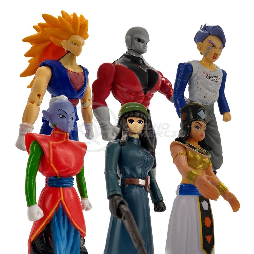 Kit Conjunto 4 Bonecos Sayajins Trunks Dragonball Super 15Cm em Promoção na  Americanas