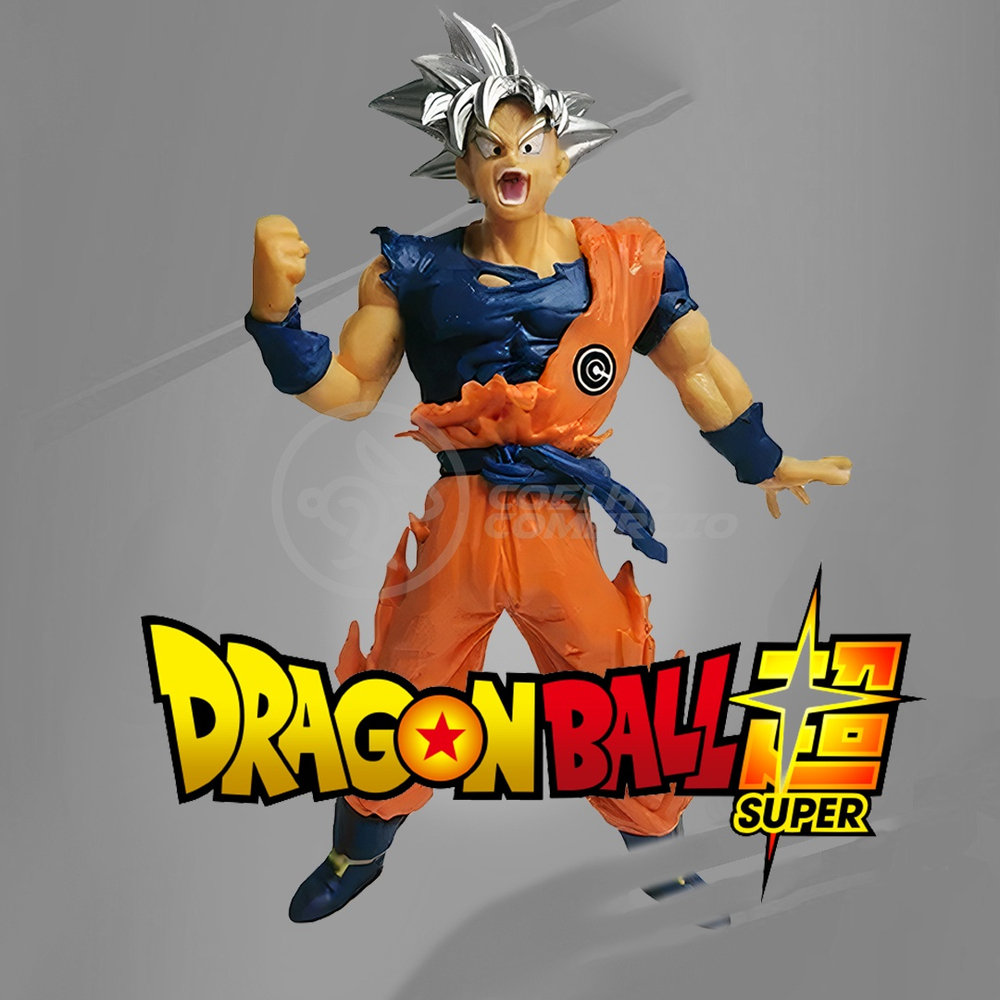 Boneco Goku Ultra Instinto Cabelo Cinza Prateado Colecionavel Super Sayajin  Dragon Ball Super