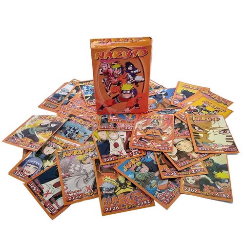 200 Cards Figurinha Naruto C/ 50 Pacotes Bafo Colecionável