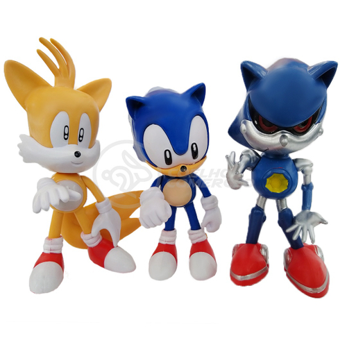 Boneco Action Figure Sonic Hedgehog Knuckles Tails C/caixa