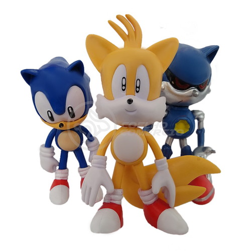 Boneco Action Figure Sonic Hedgehog Knuckles Tails C/caixa