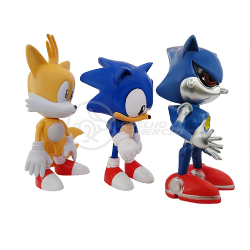 Kit Conjunto Brinquedo 3 Bonecos Metal, Super Sonic, Knuckles Coleção The  Hedgehog 16cm Somic Sega em Promoção na Americanas