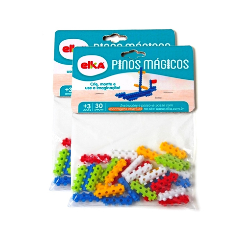 Pinos de Montar Tipo (Pinos Mágicos) 30 Peças Blocos para Montar Apas  Brinquedos no Shoptime