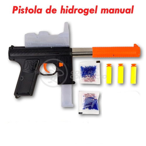 brinquedo Arminha Pistola Bolinha De Gel e Nerf 2 Em 1 com 600