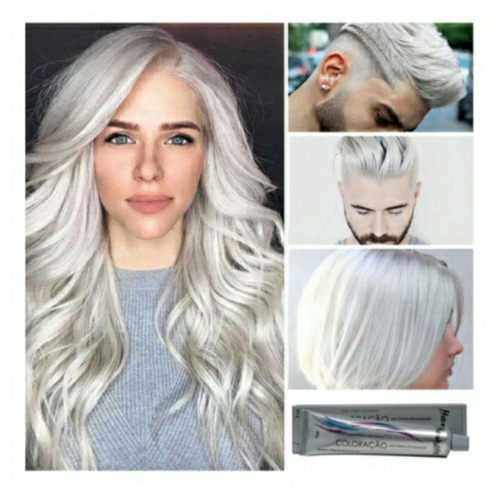 Tinta Platinum Acinzentado P/ Cabelo Loiro Platinado Lindo