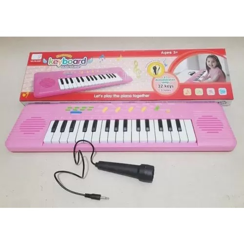 Mini Teclado Infantil 32 Teclas Musical Karaokê E Microfone