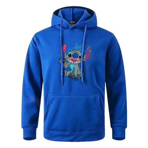 Moletom Casaco Blusao Canguru Lilo Stitch Desenho Feminino Capuz