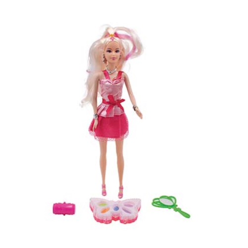 Kit Infantil Boneca Barbie Styling Hair C/ Cartela Maquiagem no Shoptime