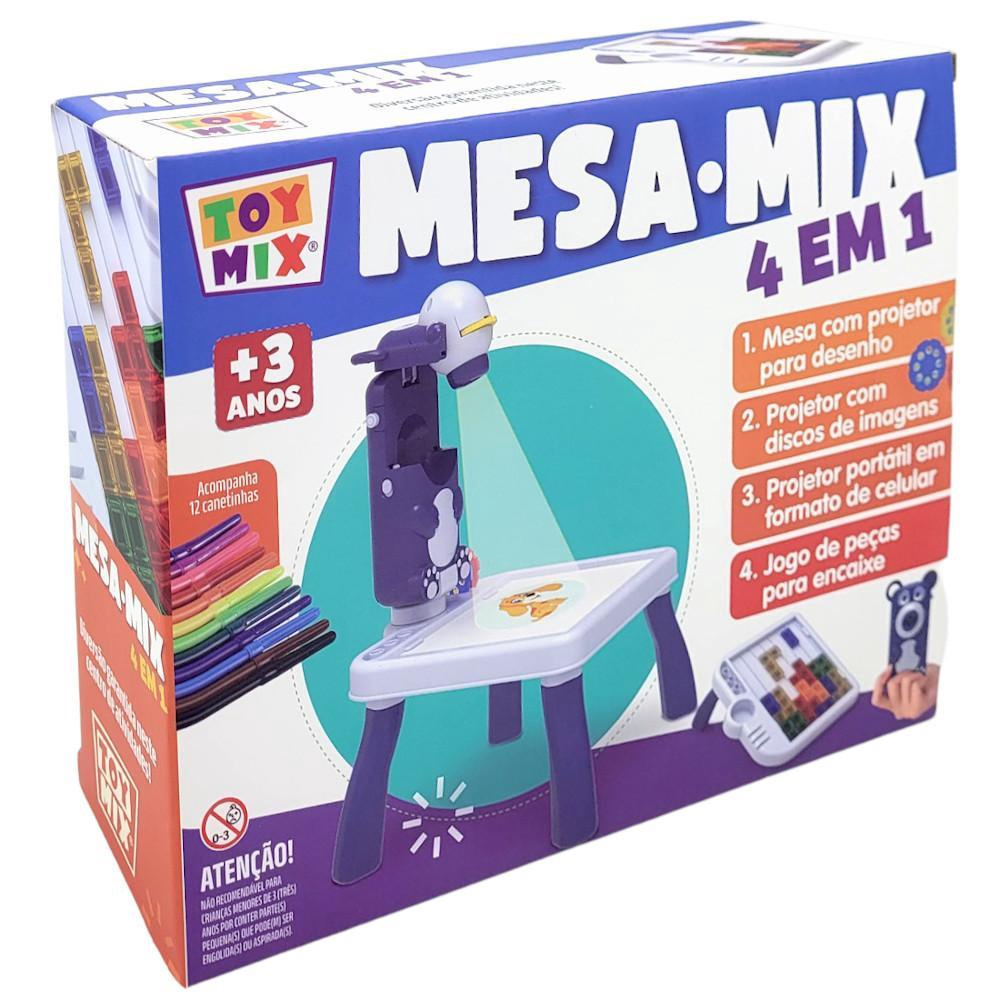 Mesa Mix 4 em 1 Projetor Infantil Estimulo e Aprendizado das