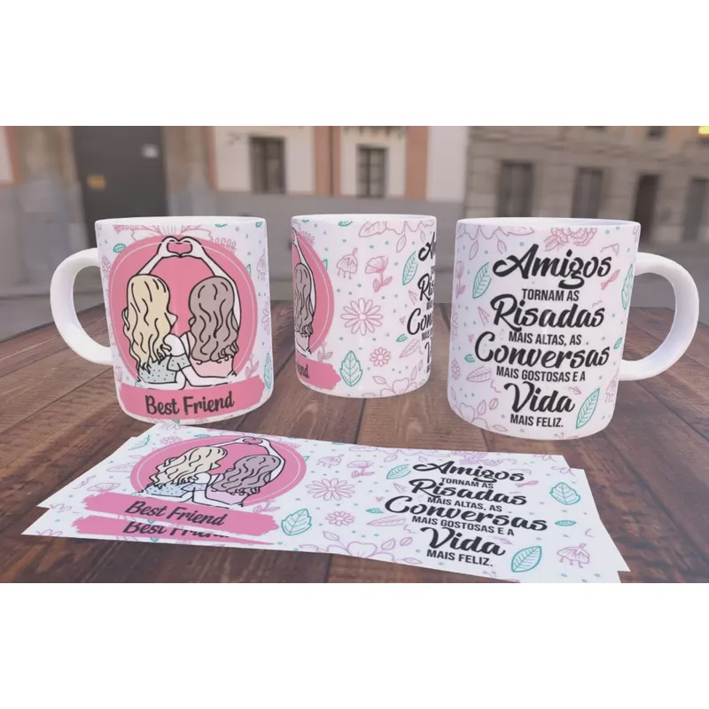 Caneca de Porcelana - Mais que amigos, Friends