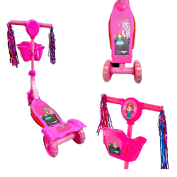 Patinete Infantil 3 Rodinhas Com Luz Som e Cestinha Rosa - Arcani Toys é boa?