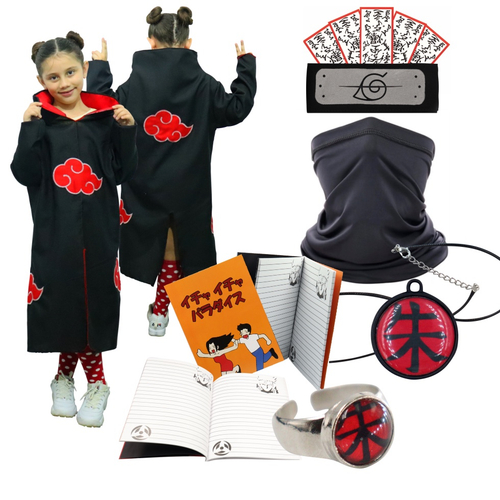 Combo Manto Akatsuki Nuvem Vermelha Naruto Shippuden Com Bandana Da Folha  Cosplay Ninja no Shoptime