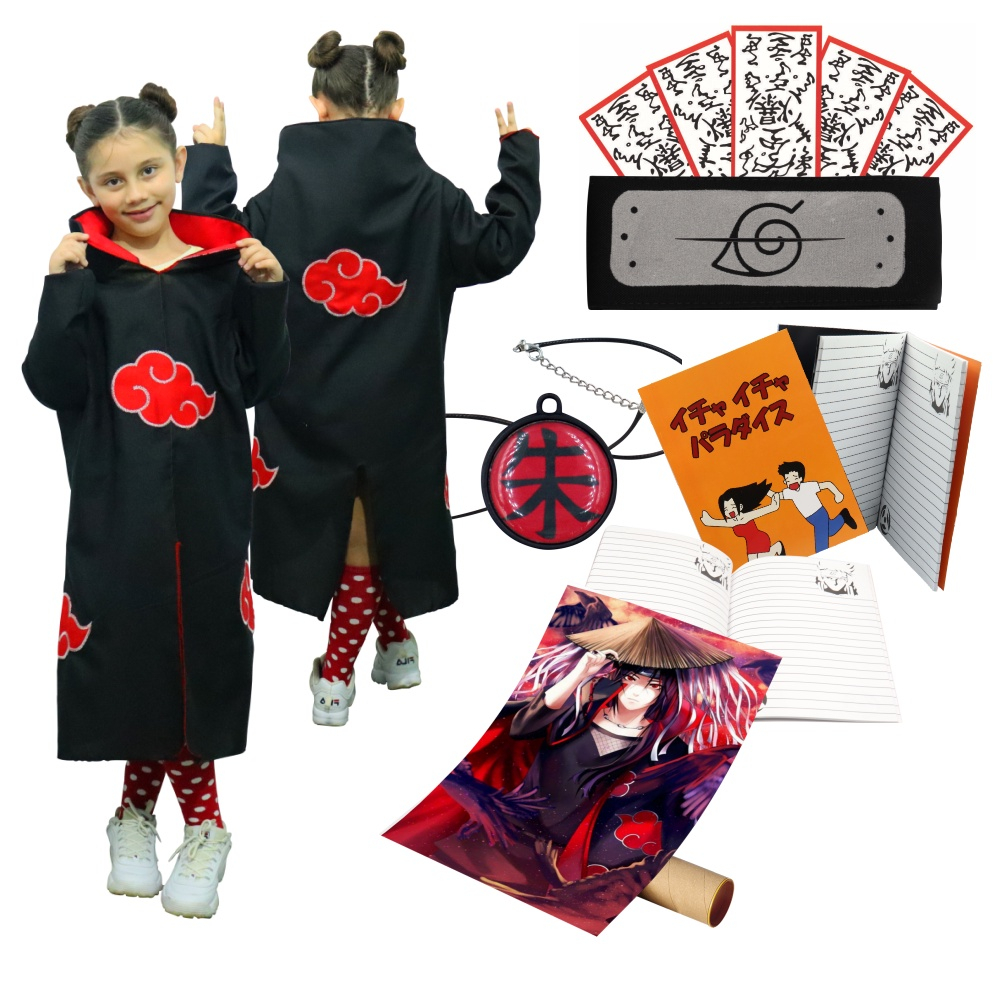 Compra online de Naruto Akatsuki Cosplay Colar Nuvem Vermelha