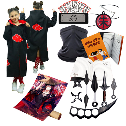 Naruto Anime Akatsuki Uchiha Itachi Cloak Anime Cosplay Fantasia Unisex  Ninja-1