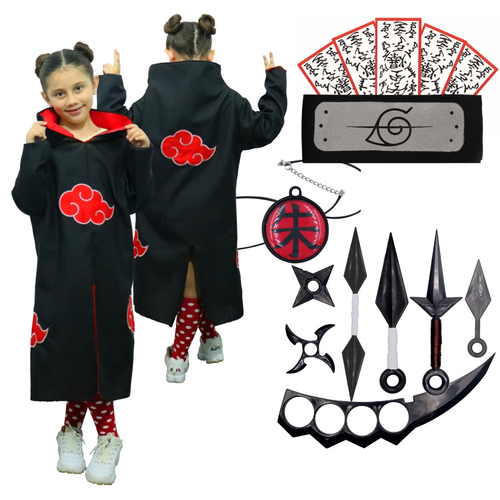 Colar Akatsuki Itachi Símbolo Nuvem Vermelha Naruto cordão elástico para  menino menina adultos infantil no Shoptime