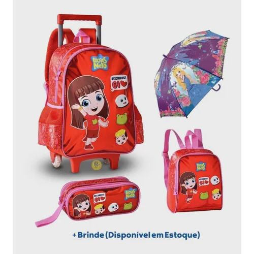 Mochila Escolar Infantil Menina Gi Luccas Neto Costas Holográfica