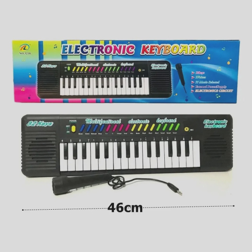 Brinquedo Teclado Infantil com Microfone Musical 24 Musicas