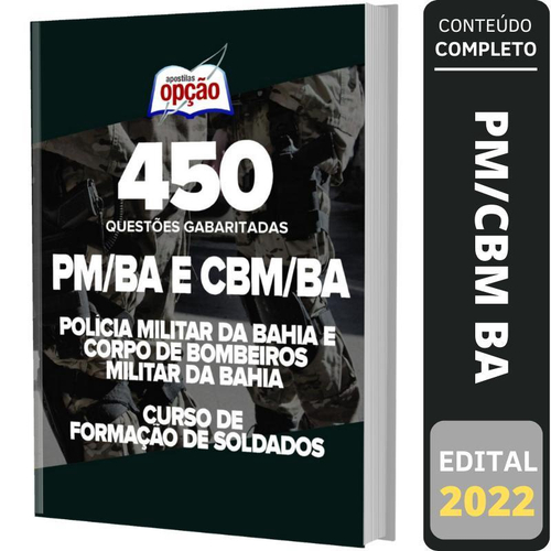 Caderno Questões Gabaritadas pm e cbm ba Curso Soldado Submarino