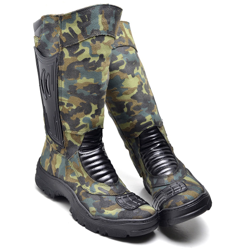 BOTA EM COURO CAT 01 CAMUFLADA