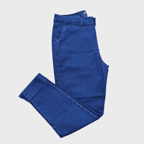 Calça jeans feminina corte alfaiataria sales