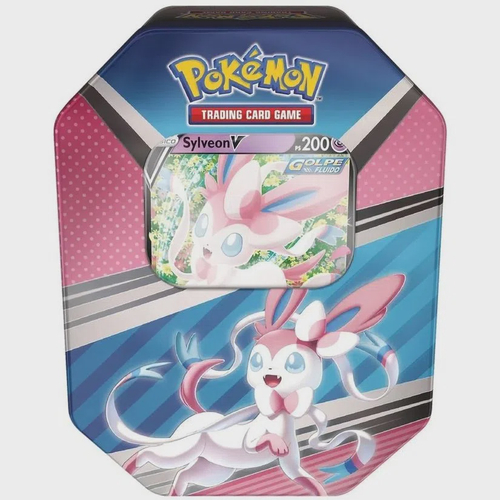 Jogo de Cartas - Pokémon Lata - 25 cartas - Evoluções de Eevee - Sylveon -  Copag