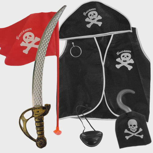 TOYANDONA 1 Conjunto Capitão Pirata Olho Tapa-pirata Botas De Pirata Calça  Pirata De Pirata Infantil Acessórios Piratas Infantis Conjunto De Vestir  Pirata Poliéster Clássico Decorações Filho