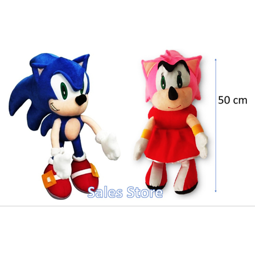 Boneco Pelúcia Sonic Knucles 35 Cm Unisex Antialergico