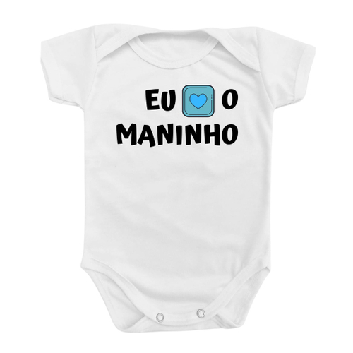 Body Beb Roupa Presente Mimo Papai Mam e Eu Amo Maninho em