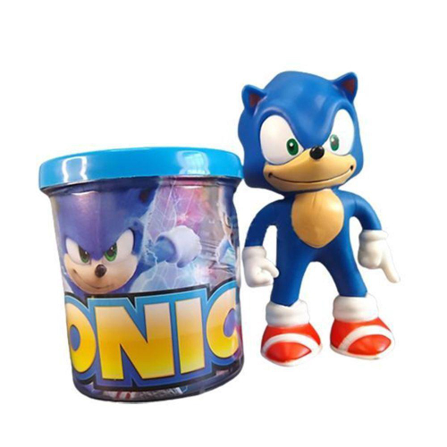 Kit 2 Bonecos Sonic + Tails 16cm Com Canecas 350ml Oferta