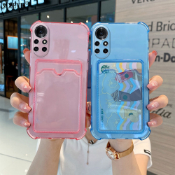 Super caso de silicone à prova de choque para huawei p30 p40 companheiro 30 40 nova 5 7 8 pro capa do telefone móvel macio clara volta titular do cartão escudo é boa?