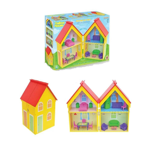 Casinha casa infantil mdf boneca Tema Peppa Pig com mini móveis