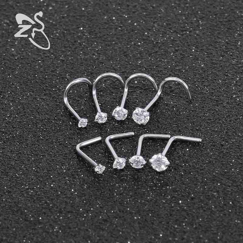 Piercing Nariz Nostril Aço Pedra Zirconia 2,5Mm Pt De Luz em Promoção na  Americanas