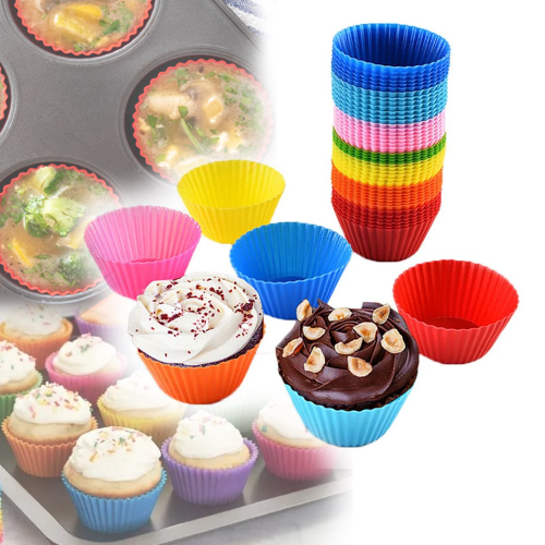 Jogo 12 Formas em Silicone para Muffins