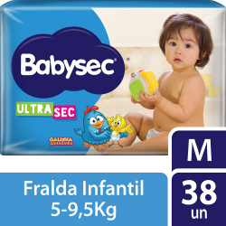 Fralda Babysec Galinha Pintadinha Ultrasec Mega Tamanho M 38 unidades Menor preço em Fralda Babysec Galinha Pintadinha Ultrasec Mega Tamanho M 38 unidades