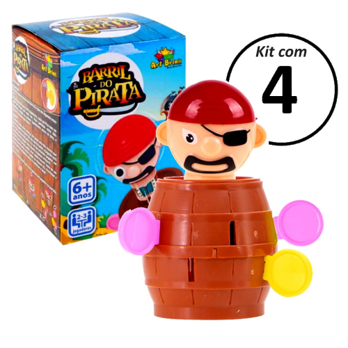 Jogo Mini Barril do Pirata Pula Pirata Game - Brinquedo Educativo e Muita  Diversão - Crianças e Família