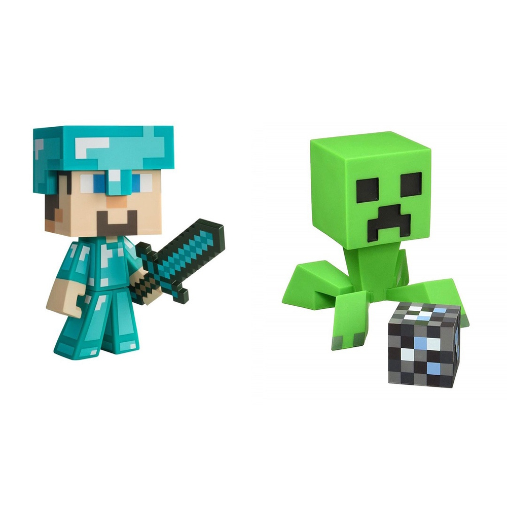 Kit Boneco Minecraft Steve Diamond + Creeper c/ Bloco - Jinx em Promoção na  Americanas