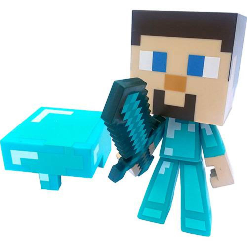 Bonecos de Vinil 8-bit do Game Minecraft  Brinquedos de minecraft, Steve  minecraft, Mine craft party